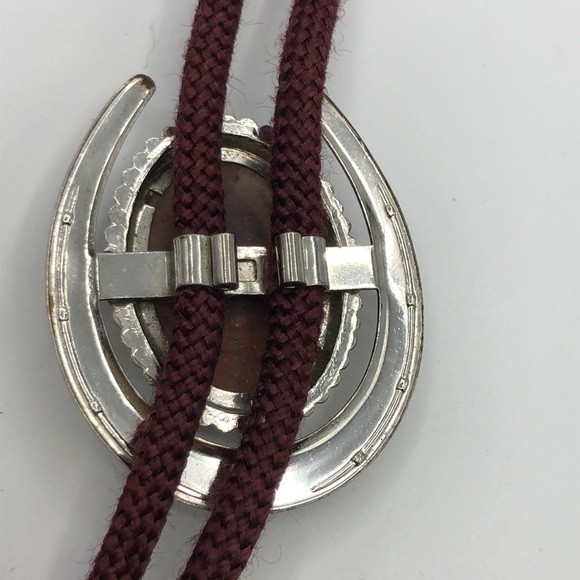 VTG Horseshoe & Agate Vintage Bolo - Picture 8 of 11